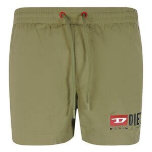 Diesel Mens Logo Swim Shorts / Green
